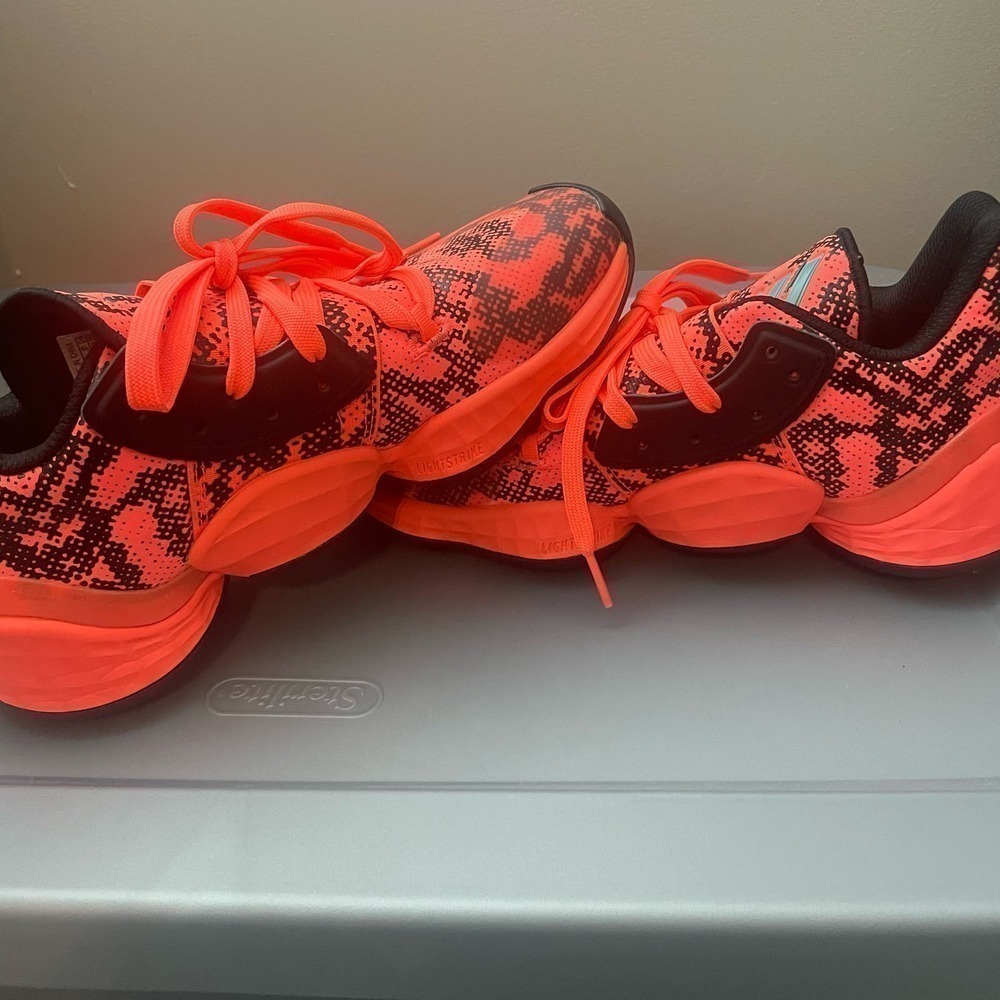 Adidas James Harden Vol. 4 Basketball Shoes Mens Size 5.5 Orange Black - Picture 5 of 7